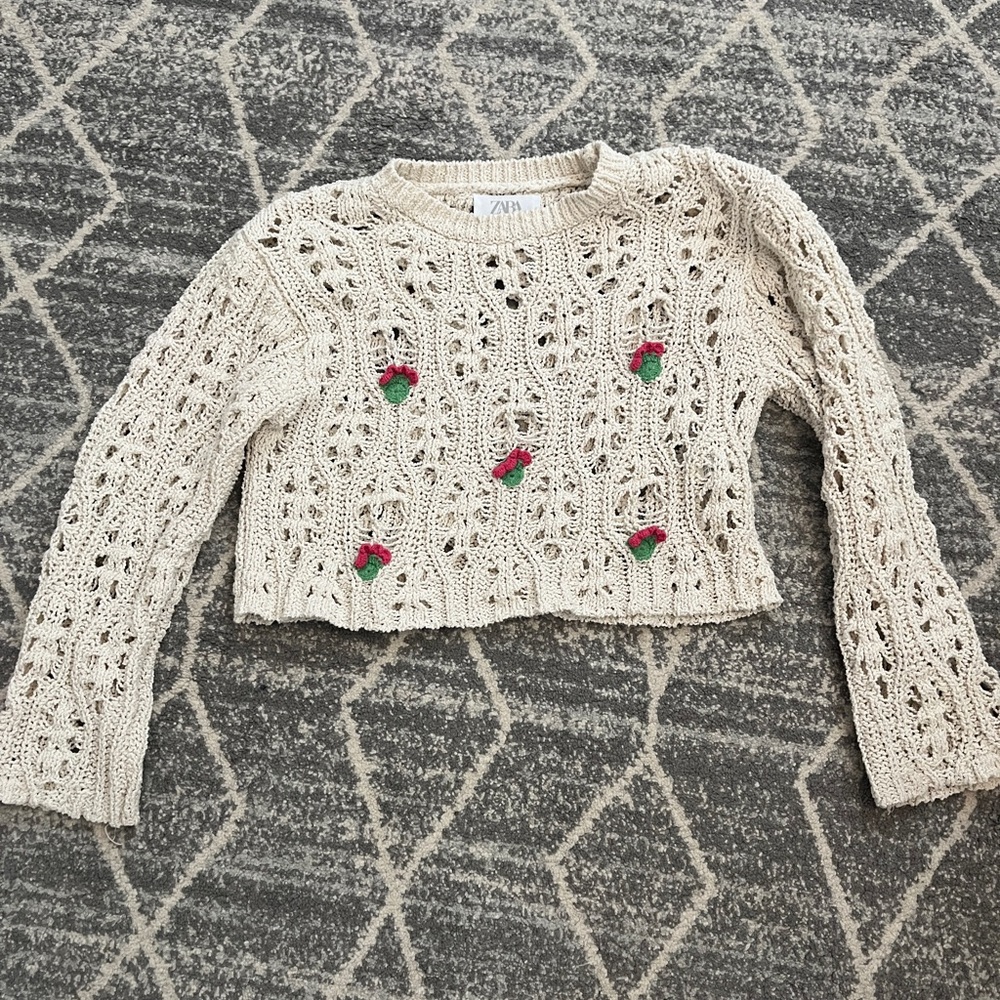 Zara knit girls sweater 9-10